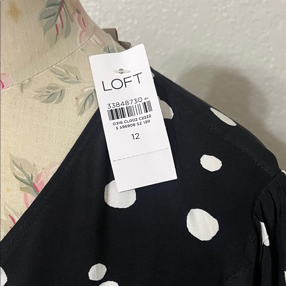 LOFT Polka Dot Long Sleeve Dress - Picture 8 of 15